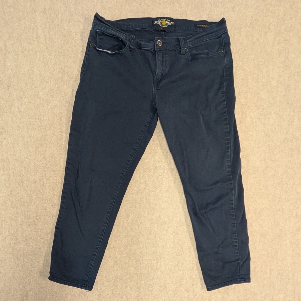 Lucky Brand Zoe Straight Crop Navy Women's Ankle Jeans Size 12/31